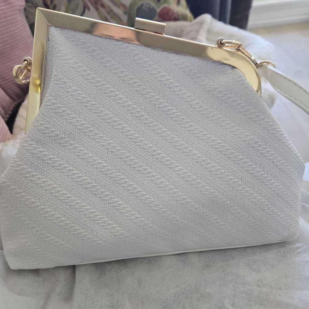 Elegant White Clutch Bag